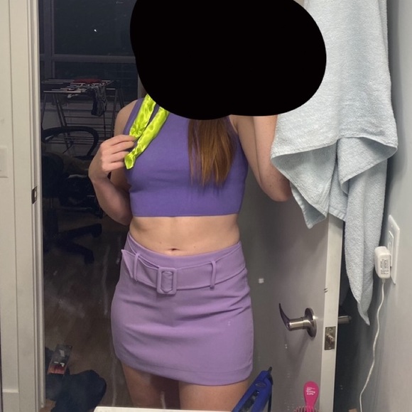 ZARA PURPLE MINI SKIRT/SKORT - Picture 2 of 2